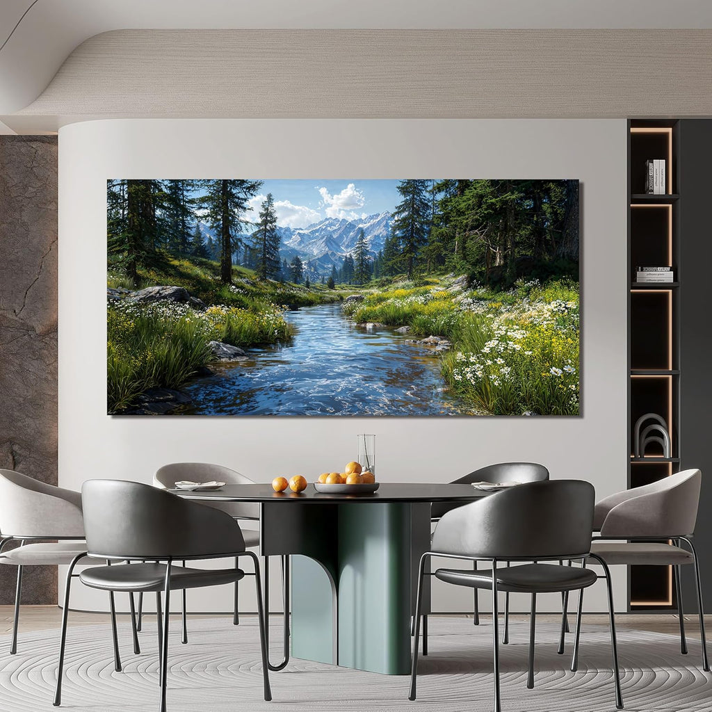 Large Canvas Wall Art Decor Nature Landscape Wall Art Prints Artwork For Walls Green Botanical Wall Art Decorations