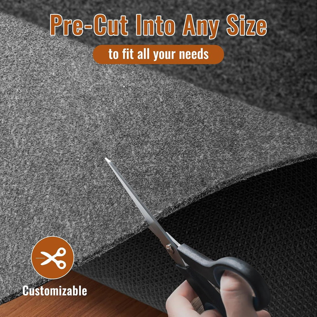 Felt Rug Pad, 2 x 6 Ft Rubber Non-Slip Rug Pad Gripper, Keep Rugs Secure and in Place, Extra Strong Under Carpet Mat