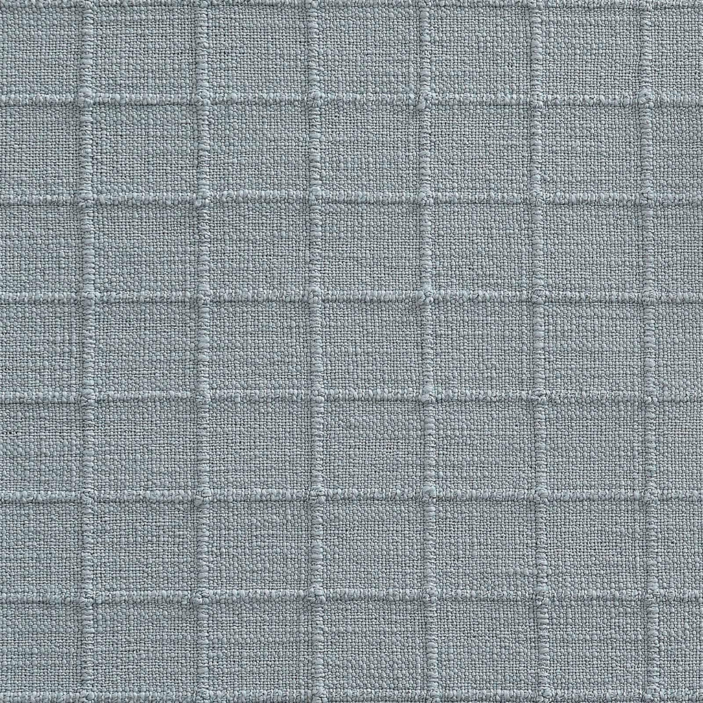 Artisanal Grid Decorative Linen Placemats Set of 6, Chambray