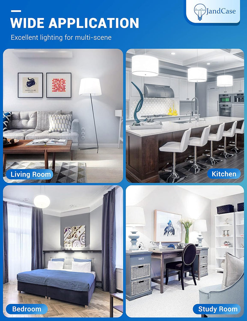 G25 LED Vanity Light Bulbs, Dimmable Globe, 5W(60W Equivalent), E26 Base, CRI 80, Daylight White 5000K, 500LM, UL - Set of 12