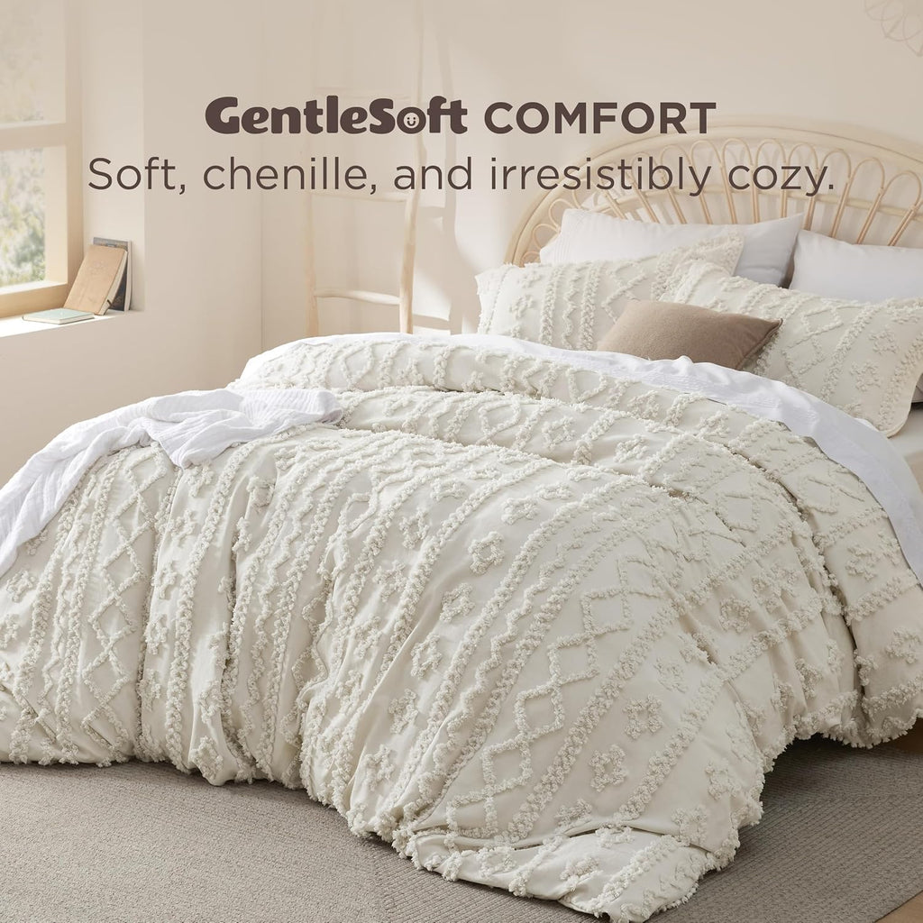 Boho Duvet Cover, Soft & Comfortable Elegant Design Boho Bedding for Decoration, Machine Washable Comforter