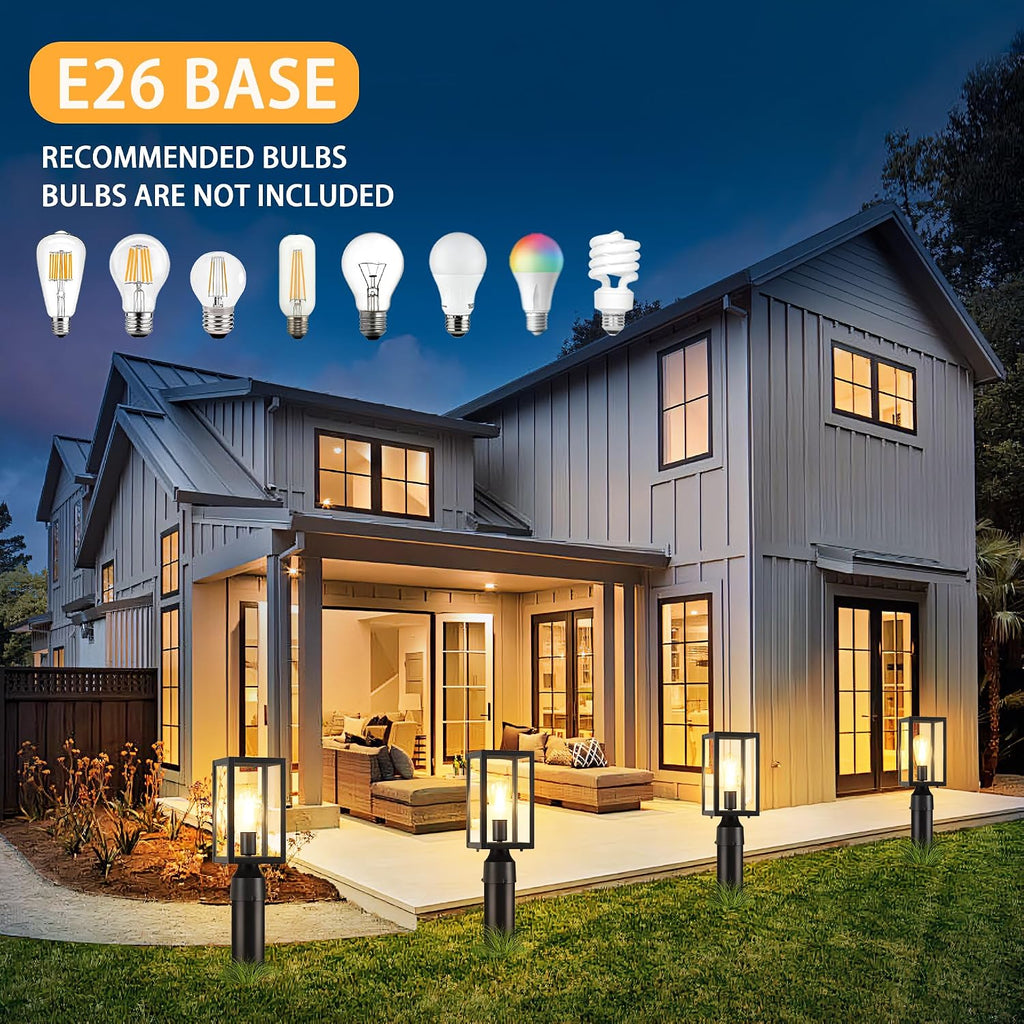 Outdoor Post Lights with Pier Mount Base