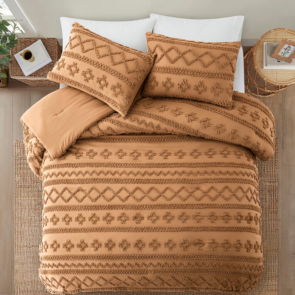 Queen Comforter Set, Tufted Boho Bedding Sets