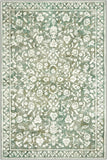 2x3 Washable Vintage Floral Entryway Rug, Thin Non-Slip Carpet for Kitchen Bedroom Sage Green