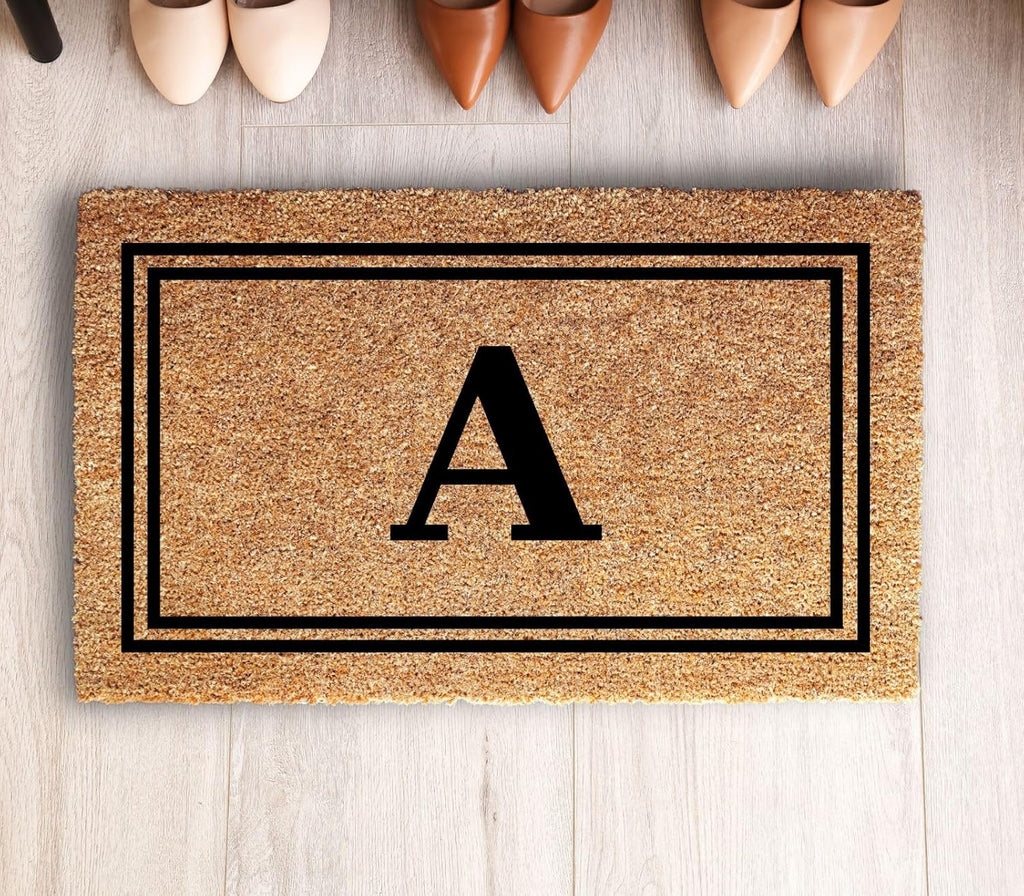 Personalized Door Mat with Monogram - Custom Doormat with Anti-Slip Backing - 3 Size Options - Family Doormat Custom