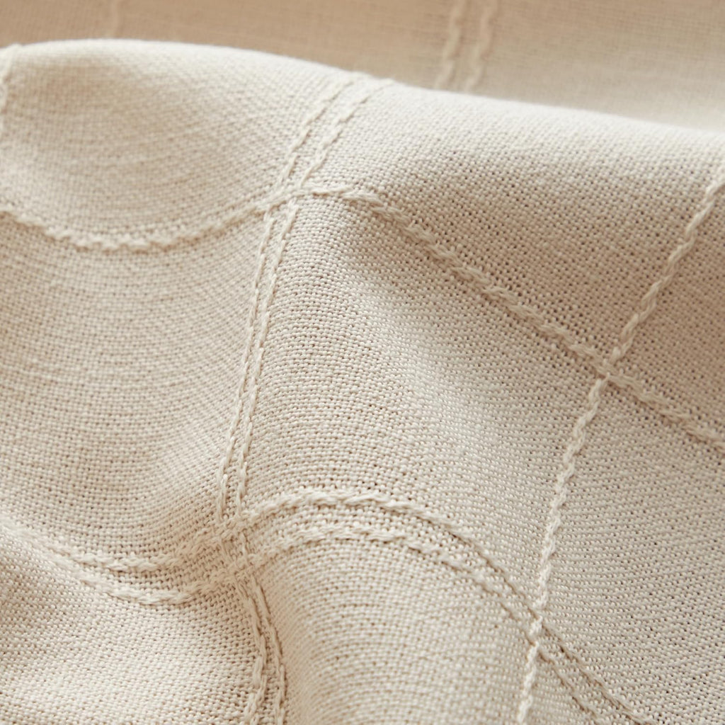 Linen Checked Table Cloth 52x70 Inches (Fit 3ft-4ft, Narrow Fit for 5ft Rectangle Table), Farmhouse 