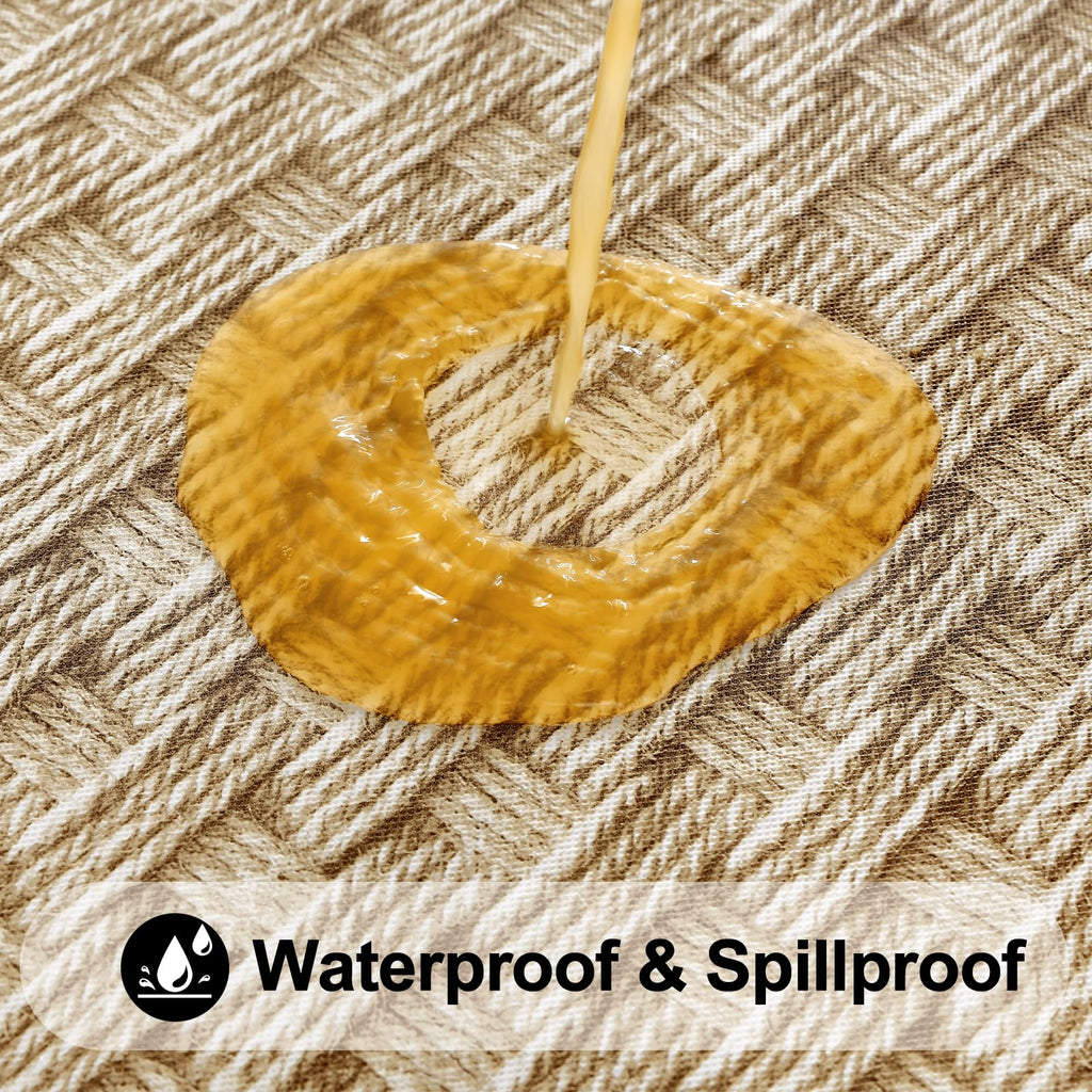 Fall Square Table Cloth, Plastic Table Cover for 4.5FT Tables