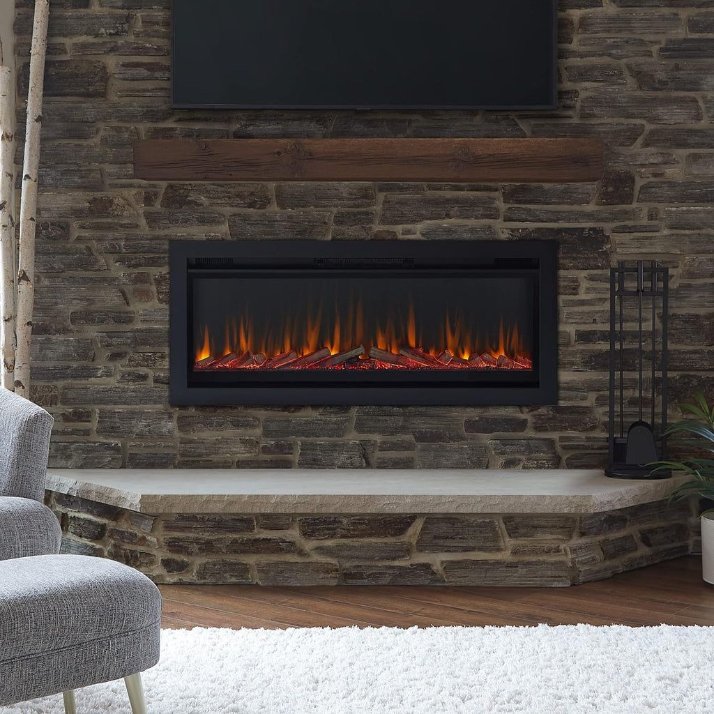 49" Wall-Mount or Recessed Electric Fireplace Insert