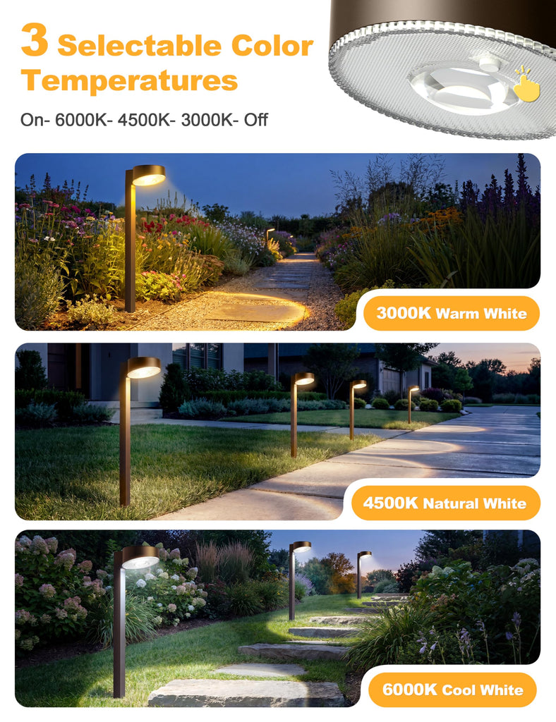 Solar Pathway Lights, 8 Pack LED Solar Lights Outdoor Waterproof, Garden Lighting for Yard Path Landscape Lawn