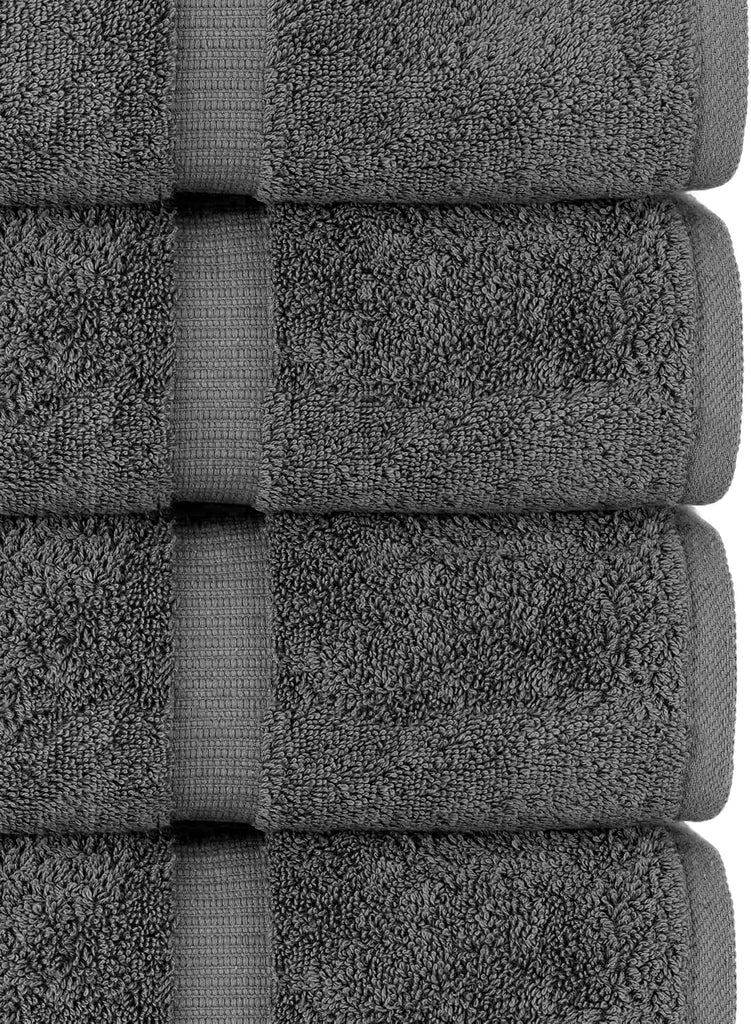 Hotel & Spa Quality 100% Cotton Premium Turkish Towels | Soft & Absorbent (Dark Gray, 6-Piece Towel Sets)