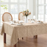 Home Fashions Caiden Elegance Damask Waterproof, Stain & Wrinkle Resistant Fabric Tablecloth, 60" x 