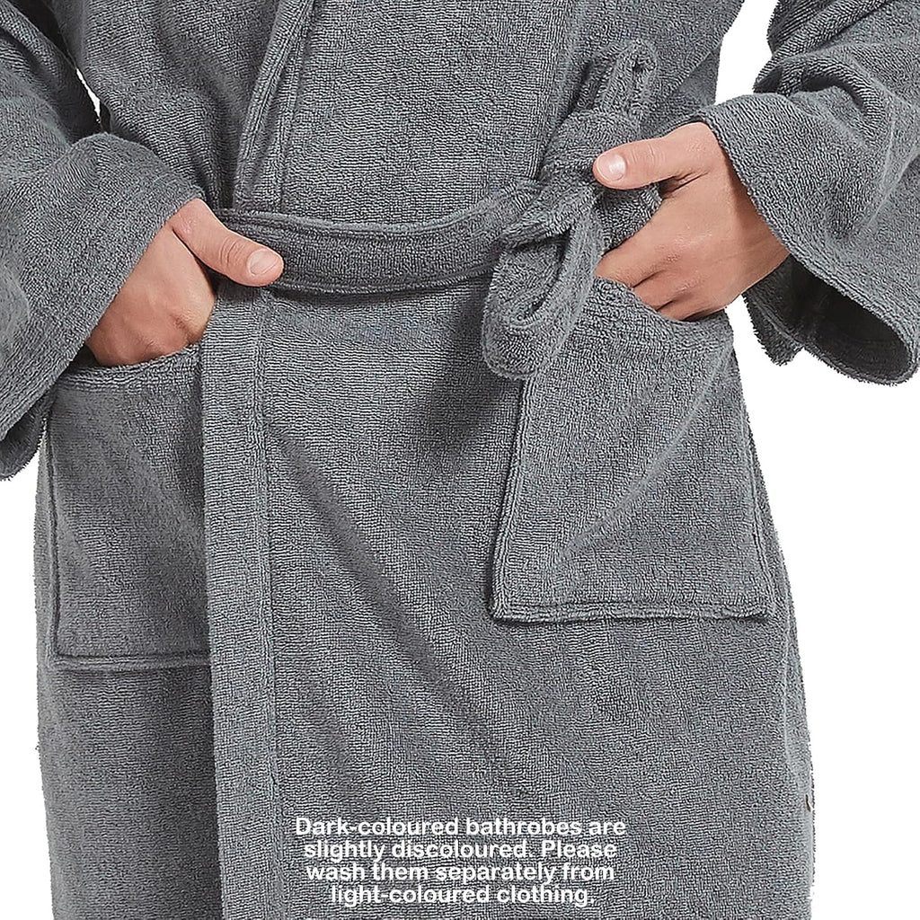 Mens Robe with Hood-Classic Terry Cloth Bathrobe for Men,Soft Knee Length Bathrobes