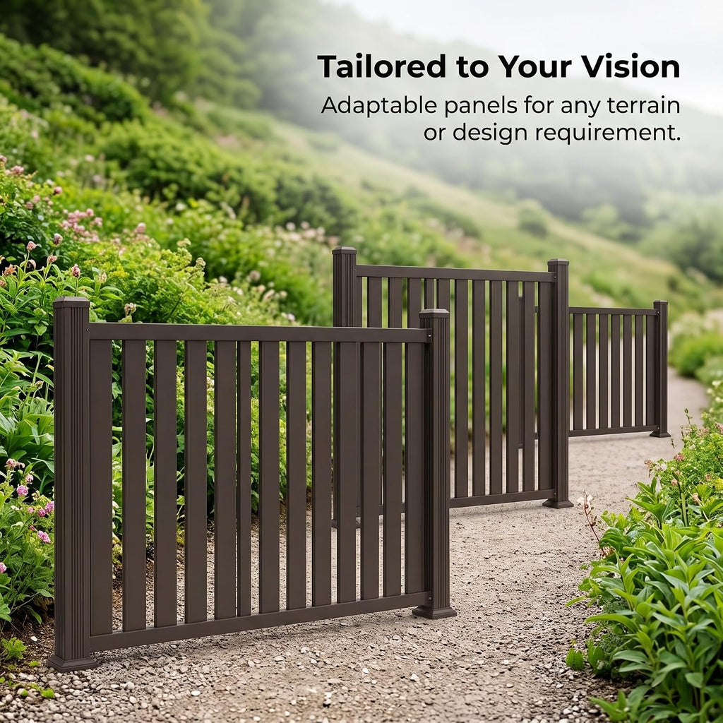 Metal Fence Panels, Aluminum Alloy Customizable Fence Panels for Courtyard Boundaries, 20 * 80
