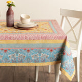 Table Cloth Square Table 100% Cotton 60 x 60 Inches Tablecloth Reusable Decorative for Dining Kitche