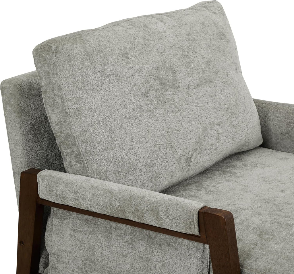 Kelly Mid-Century Modern Accent Armchair, Gray