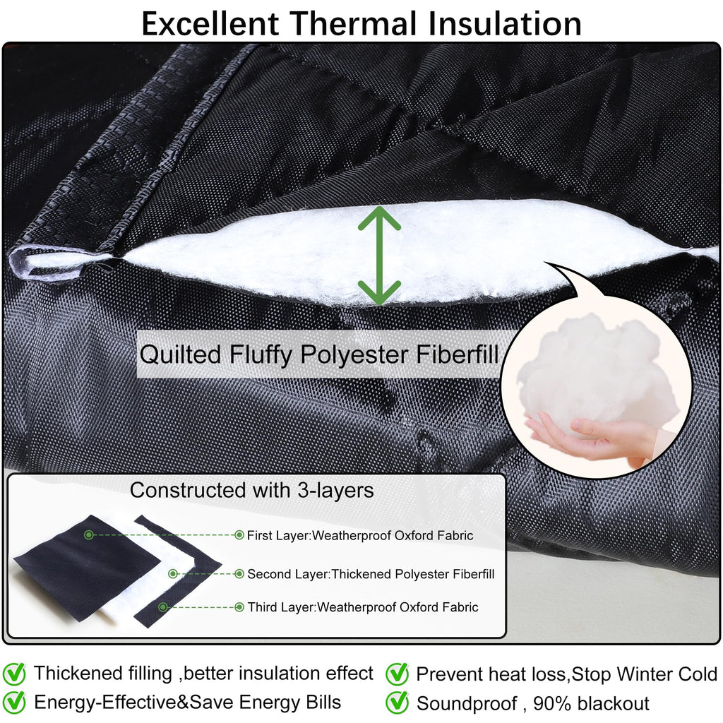 Upgraded Magnetic Thermal Insulated Door Curtain