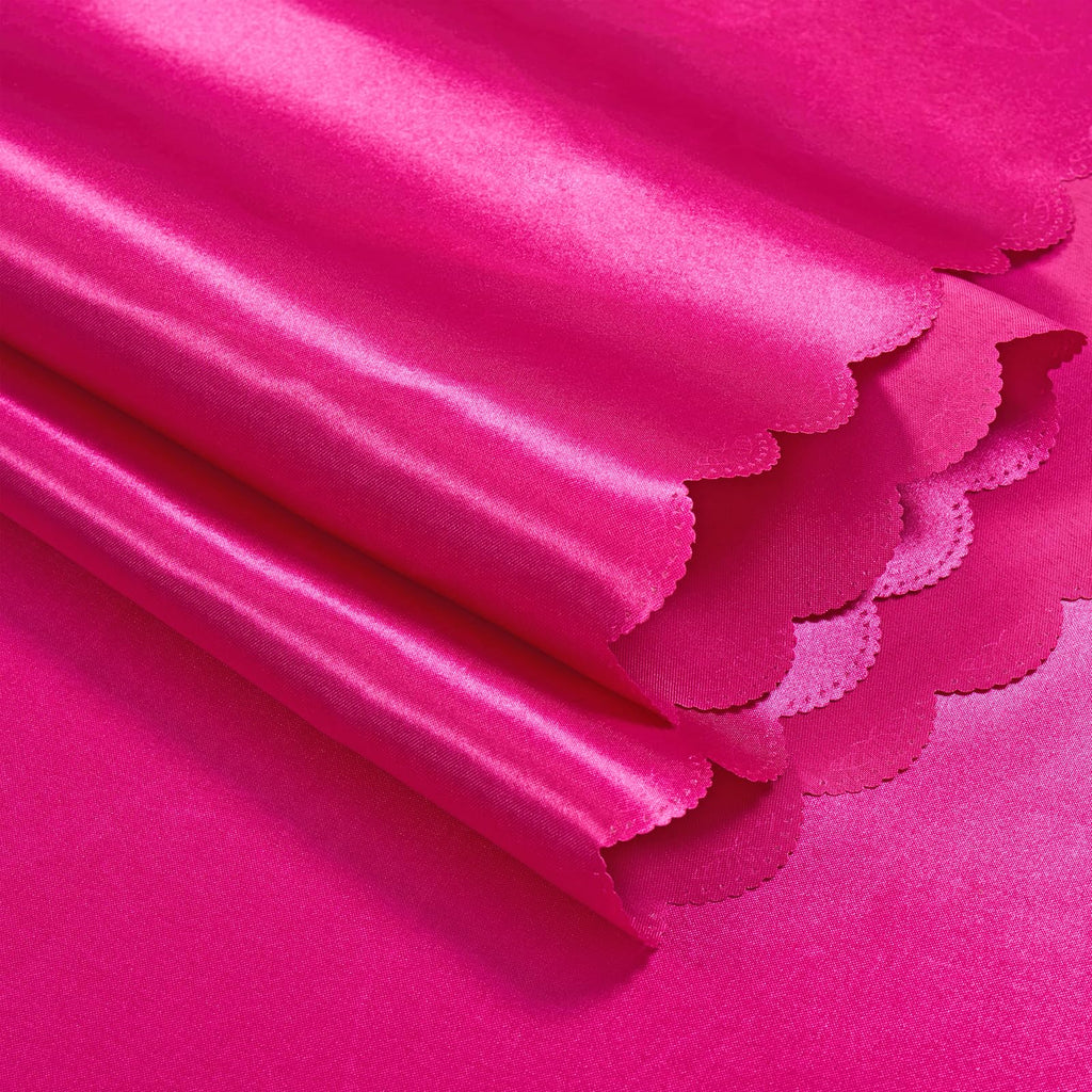 4 Pack Hot Pink Satin Tablecloth 58" x 102"