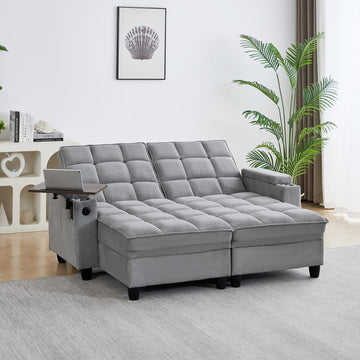 70.9" Chaise Lounge Chair Indoor, Oversized Boucle Upholstered Sofa Bed, Adjustable Backrest Deep Seat Reading Chair