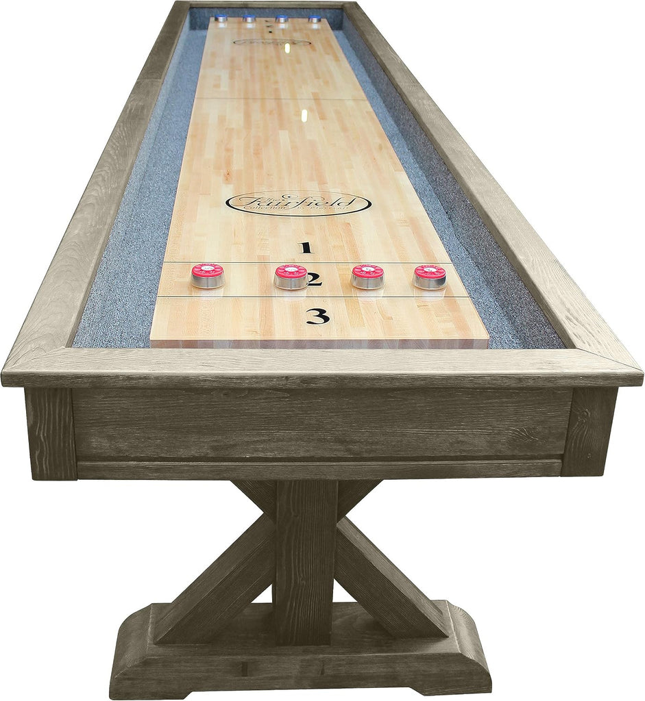 River 12' Weathered Gray Pro-Style Shuffleboard Table