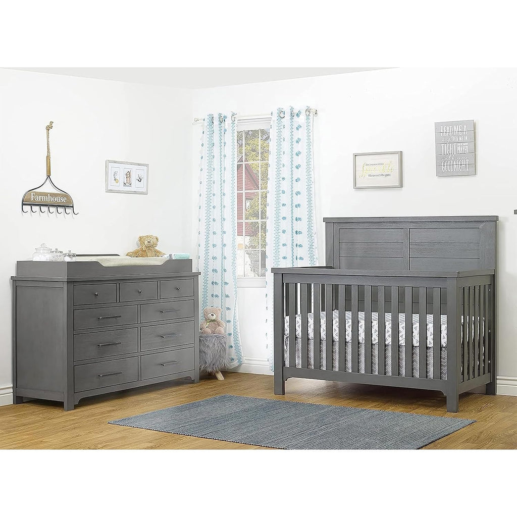 Changing Table Topper for Dresser, Dressing and Diaper Changing Solution for Baby Dresser, Nursery Furniture-Stone