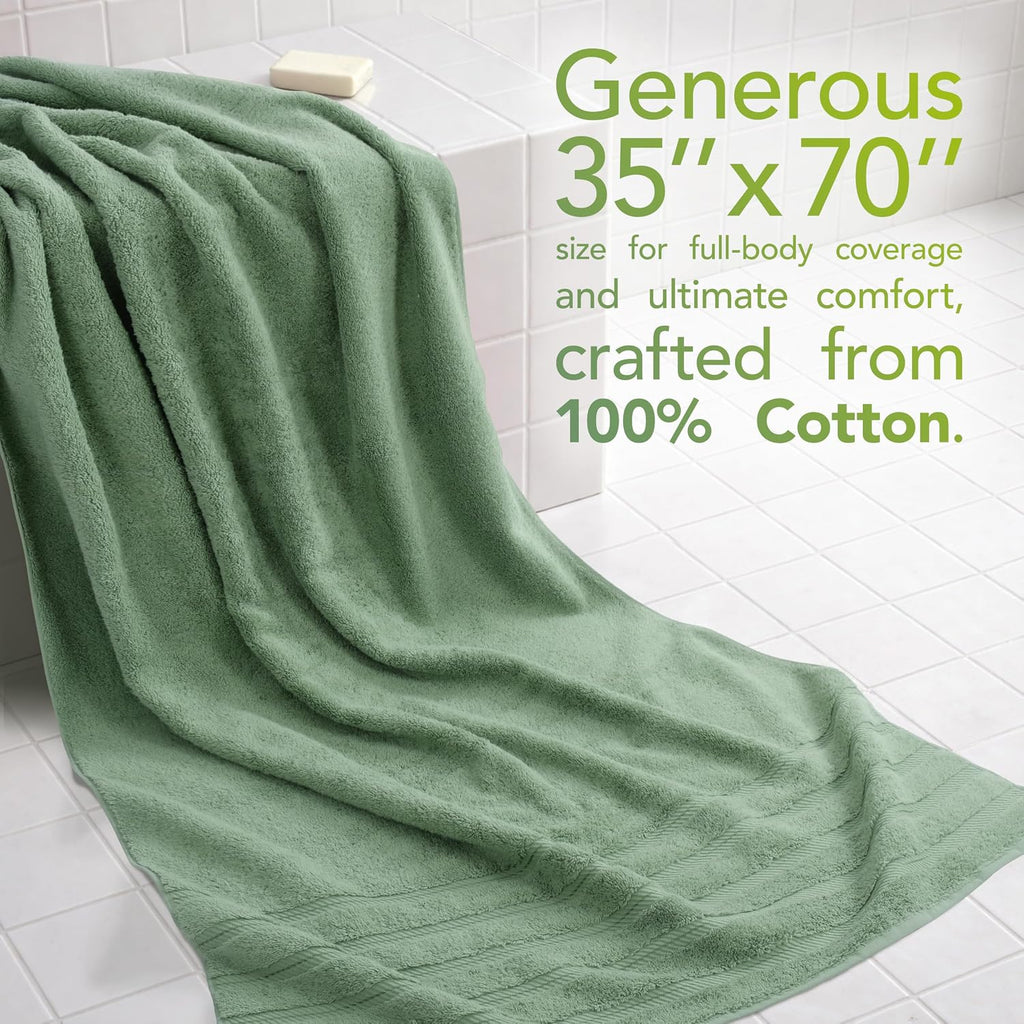 Soft Linen 100% Cotton Luxury Turkish Towels, 35x70 XL Bath Sheet | Soft Absorbent Quick Dry OEKO Tex Standard 100