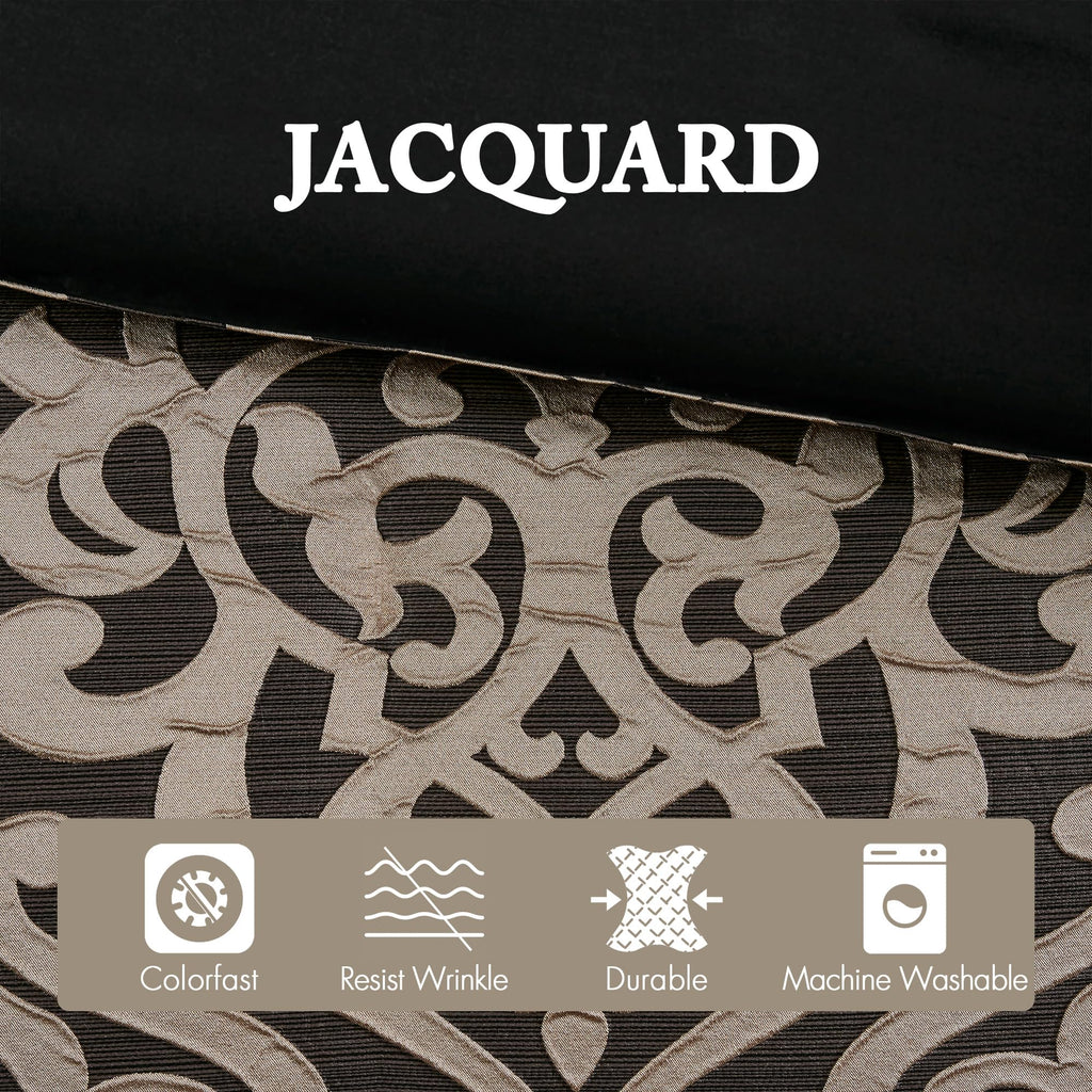 Damask Medallion Jacquard Comforter Set, 8PC King Bedding Set