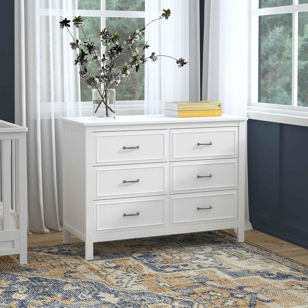 Charlie 6-Drawer Double Dresser in White