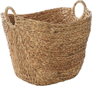 79 Seagrass Storage Basket, Large Woven Basket, 20" x 18" x 19", Brown | Handmade decorative and functional basket