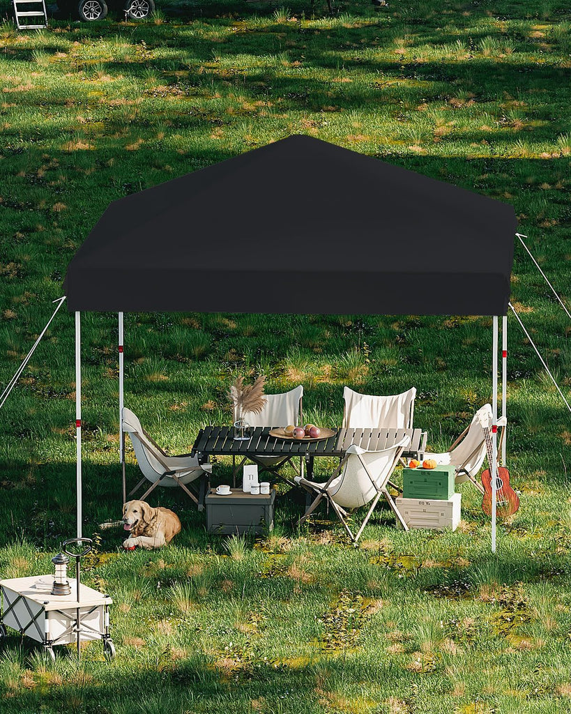 10x10 Pop Up Canopy with One Button Push Setup - Heavy Duty Outdoor Canopy Tent with Portable Roller Bag