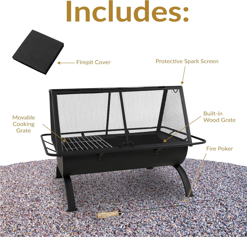 36-Inch Northland Steel Outdoor Fire Pit with Grill