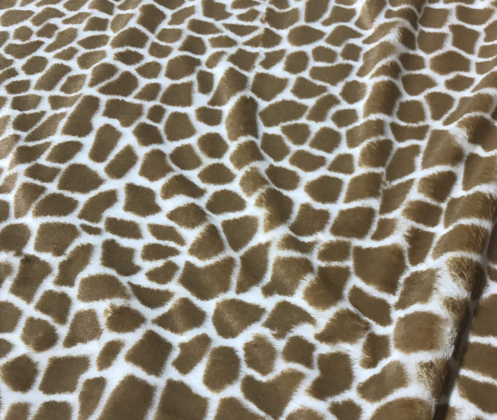 Giraffe Spots - Cuddle Minky Faux Fur Fabric