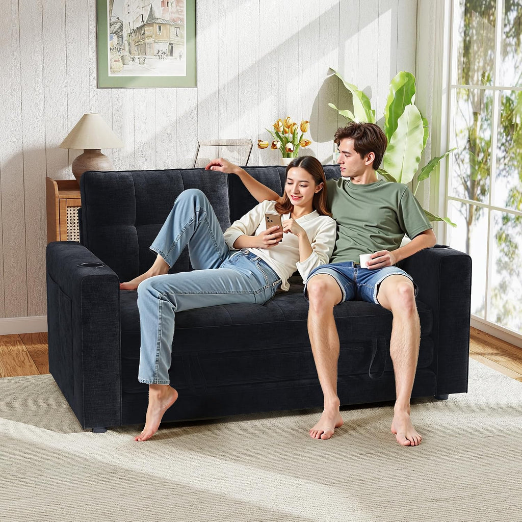 Convertible Sofa Bed, Folding Sofa Bed 2 in1 Pull Out Loveseat Sleeper Sofa, Floor Sofa Bed Folding Couch Bed with