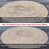 Round Jute Rug 6Ft,Soft and Chunky Natural Fiber,Handwoven Rugs
