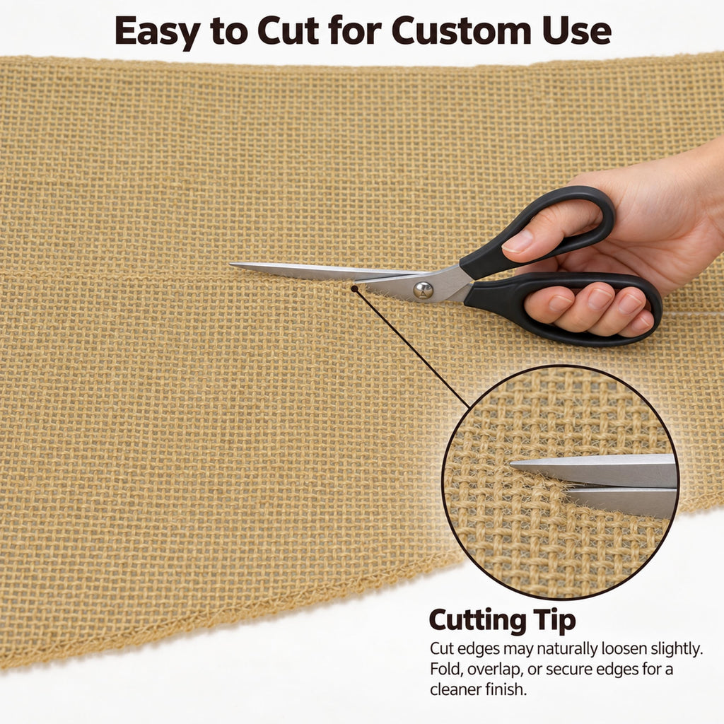 Natural Jute Burlap Fabric 40 in x 20 ft