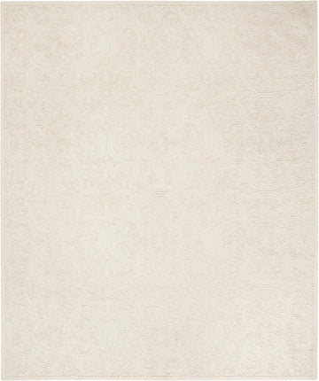 Trace Area Rug - 9' x 12', Ivory, Handmade Wool