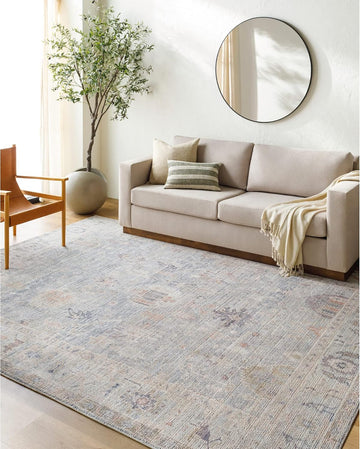 X Becki Owens Marlene Vintage Medallion Area Rug, Pale Blue