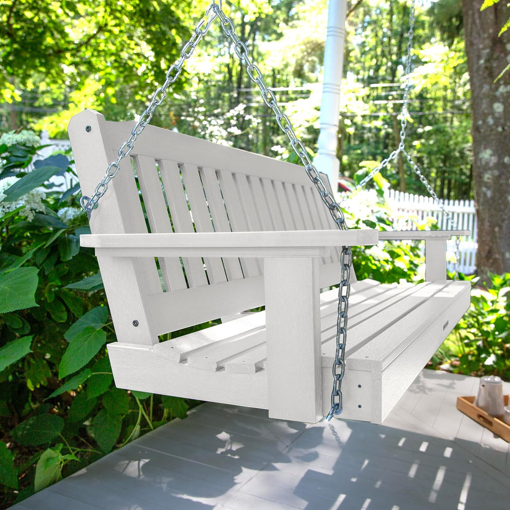 AD-PORL1-WHE Lehigh Porch Swing, 5 Feet, White