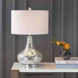 JYL1056A Emilia 26" Mirrored Mosaic LED Table Lamp Contemporary Glam Bedside Desk Nightstand Lamp Living Room Office