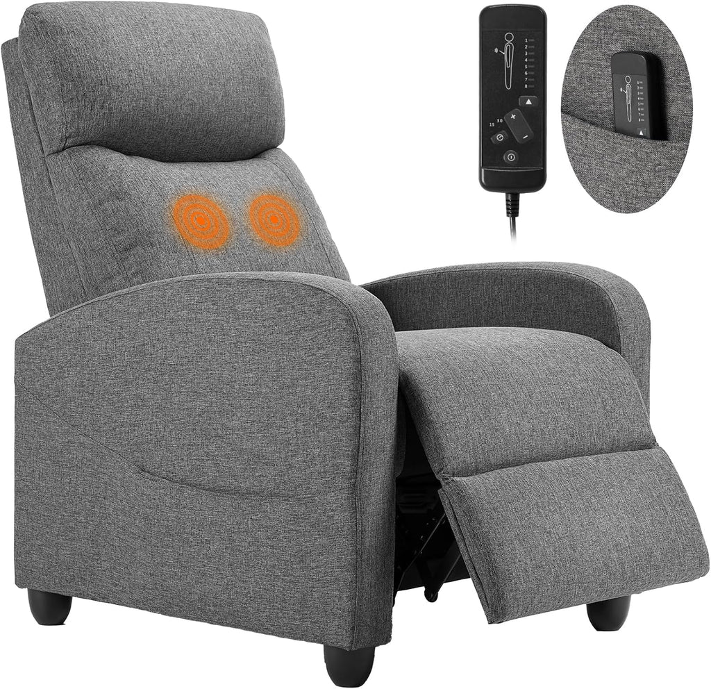 Massage Recliner Chair for Adults, Adjustable Home Theater Seating with Lumbar Support for Living Room