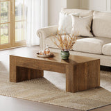 Rectangular Coffee Table, 51-Inch Farmhouse Accent Center Cocktail Tea Table with Sturdy Base