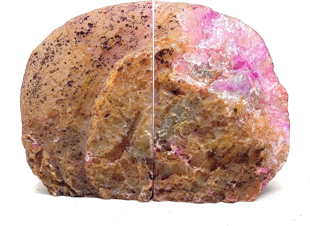 Agate Bookends (Pink, 6-7 lb)