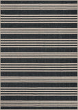 Elance Striped Easy Jute Outdoor Patio Rug, Washable 5x7 Area Rugs for Living Room Office Indoor Out