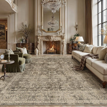 9x12 Brown Vintage Area Rug