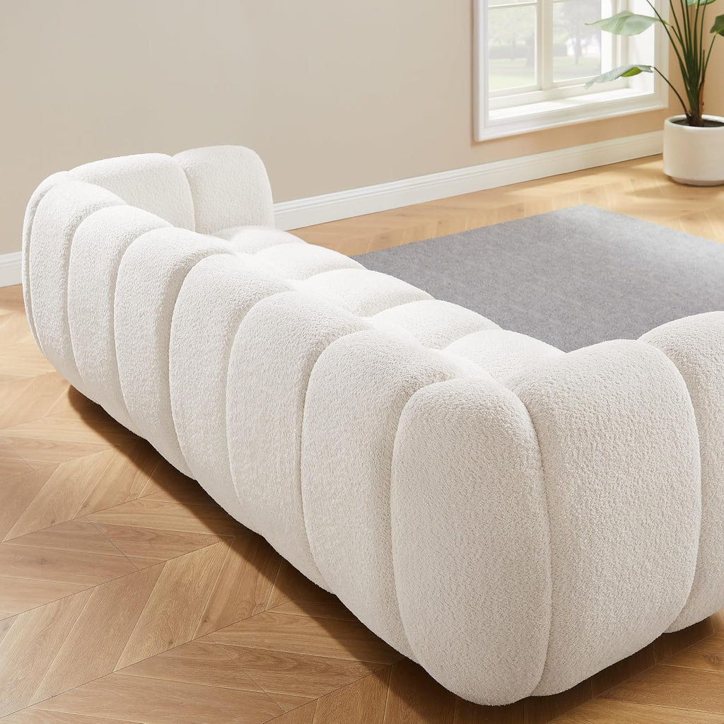 88" Oversized Boucle Sofa, Modern Upholstered Tufted Cloud Couch