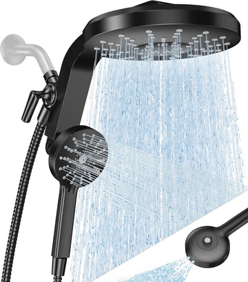 High Pressure Rain Showerhead Combo, 2026 Magnetic Shower Head Set with Detachable 8-Mode Handheld Shower Spray