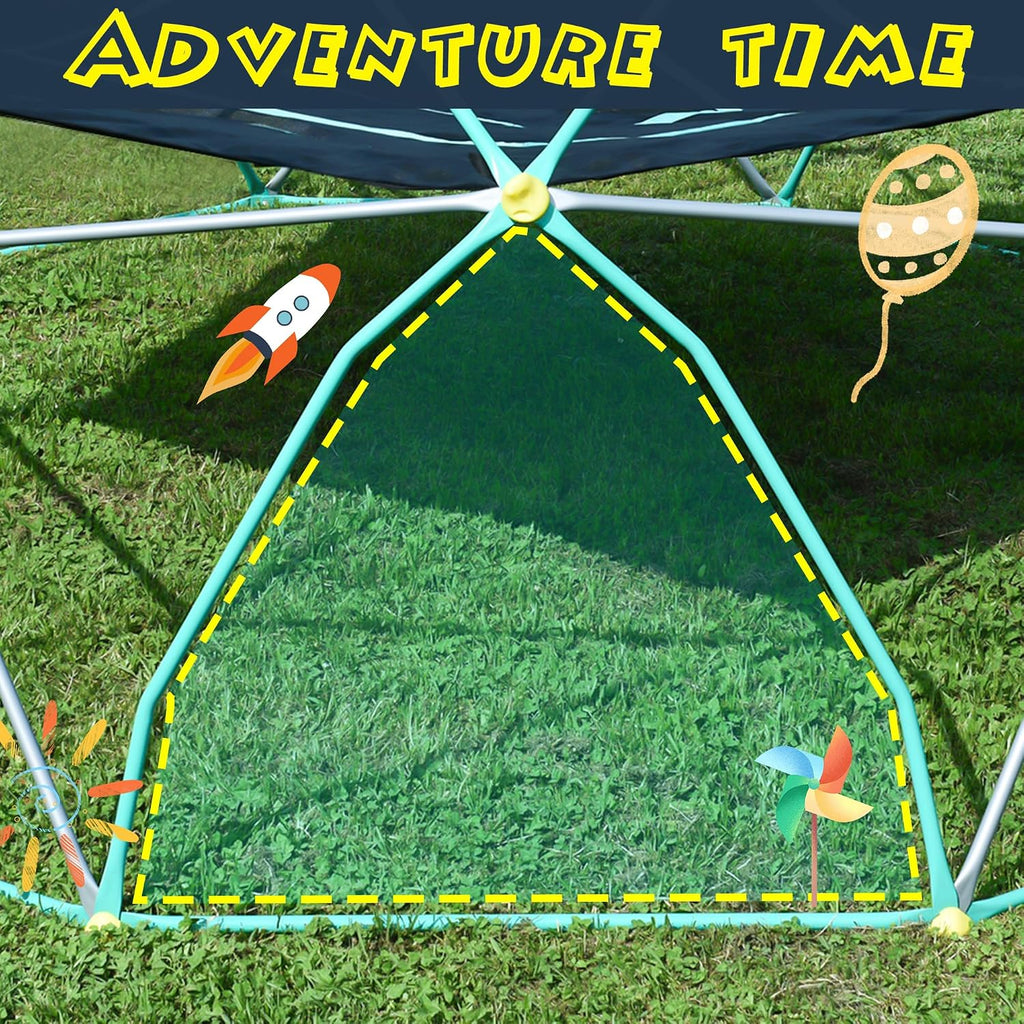 Kids Climbing Dome 13ft, Geometric Play Center with Rust & UV Resistant Steel Frame, Supports 1000 Lbs for Outdoor