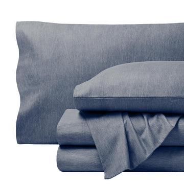 Flannel Sheet Set Prints (Queen, Heather Indigo)