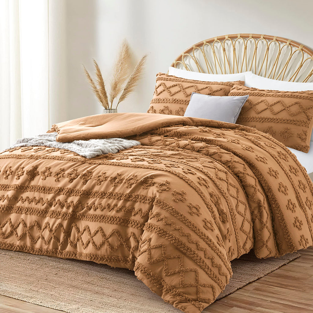 Queen Comforter Set, Tufted Boho Bedding Sets