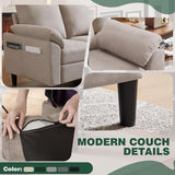 80" Convertible Sectional Sofa, Small L Shaped 3 Seat Couch with Reversible Storage Chaise