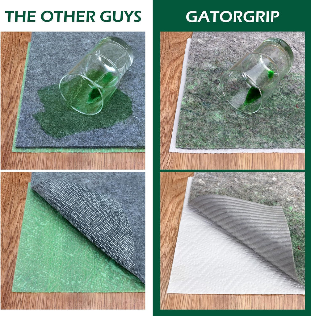 Waterproof Non-Slip Rug Pad, 8x10, Pet-Friendly, Safe for All Floors, Made in the USA, Low-VOC - Set of 80